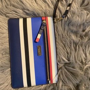 Kate Spade wristlet wallet multi stripe worn once